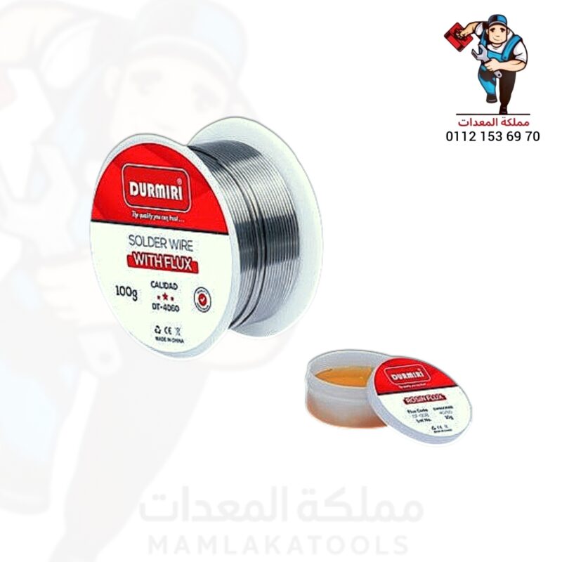 قصدير لحام مع فلكس 100 جرام/ 0.6 مم موديل DR-865 من دورميري