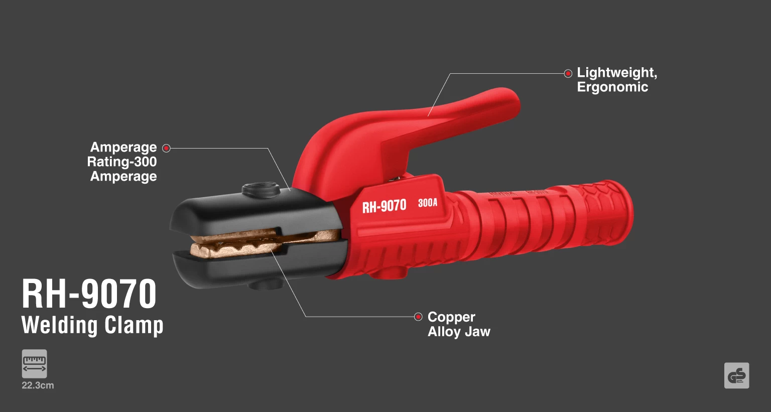 مشبك (بنسة) لحام 300 أمبير موديل RH-9070 من رونيكس