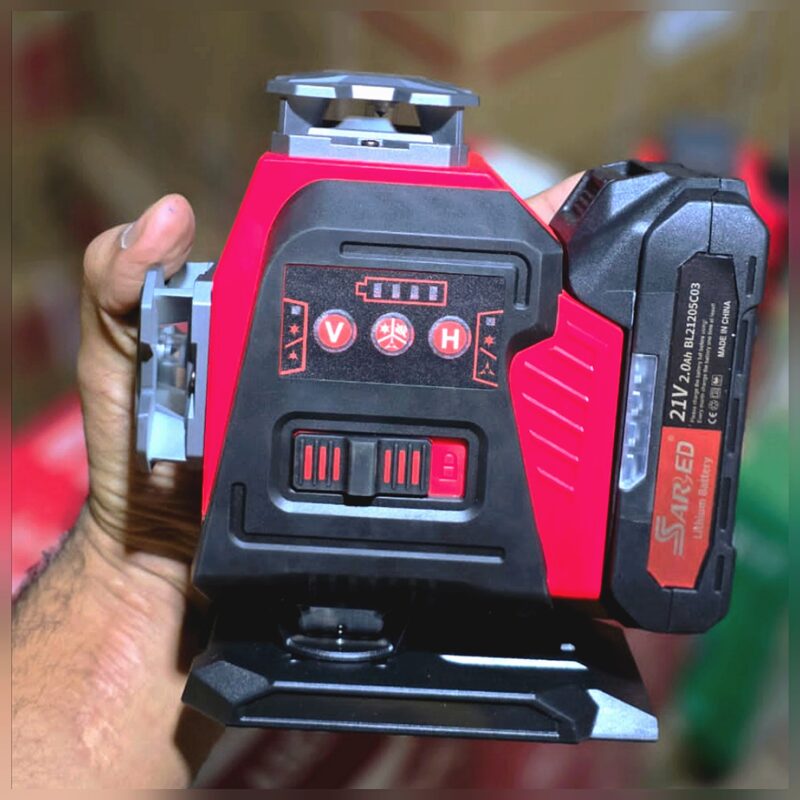 ميزان ليزر 16 خط احترافي 30متر بطارية 21فولت وشاحن موديل SR-LL-1602 من ساريد SARRED