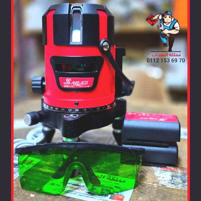 ميزان ليزر 2 خط احترافي مدى 30متر 2بطارية وشاحن موديل SR-LL-0201 من ساريد SARRED