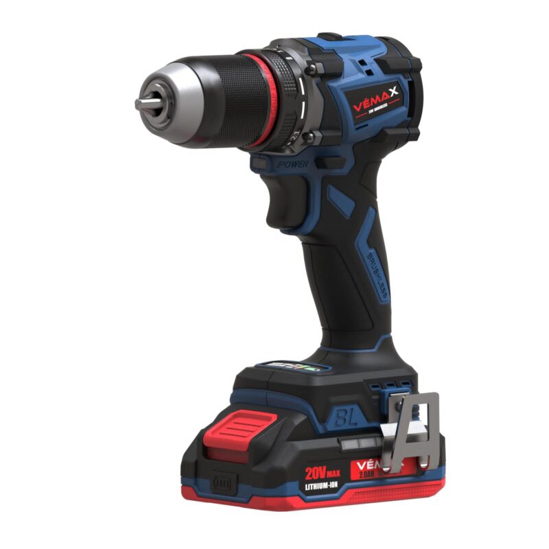 شنيور بطارية 20 فولت 70 نيوتن براشليس ظرف معدن 13مم 2بطارية×2أمبير موديل VX121 من فيماكس VE`MAX